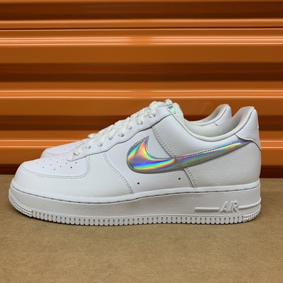 Nike Air Force 1 â07 Low Womenâs Iridescent Swoosh Shoes (CJ1646 100) Sz 10 | eBay
