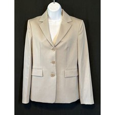 J CREW Womens Wool Blazer made in Japan Gray 3 Button Classic Business Career 4