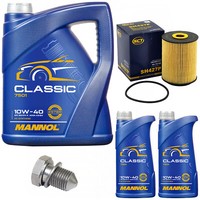 MotoröL Set Mannol Classic 10W-40 7 Liter + ÖLfilter + Schraube FüR Vw Multivan