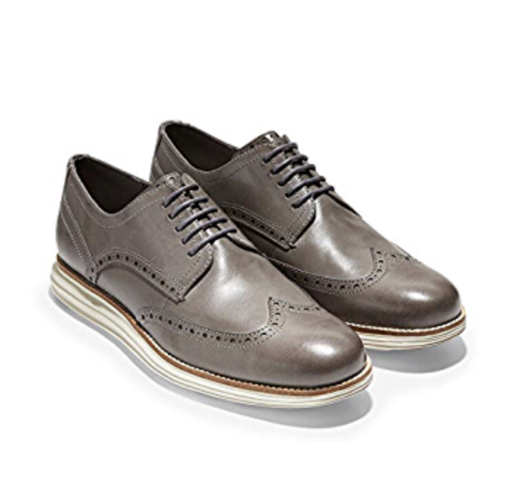 SAOLA NUOVO Cole Haan Uomo Originale Grand Wingtip Derby C27778 Grigio Peltro 8 5 M (X81)