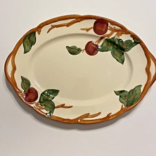 Franciscan Apple Oval Serving Platter 14" Dish Made in USA 1950s Vtg FLAW