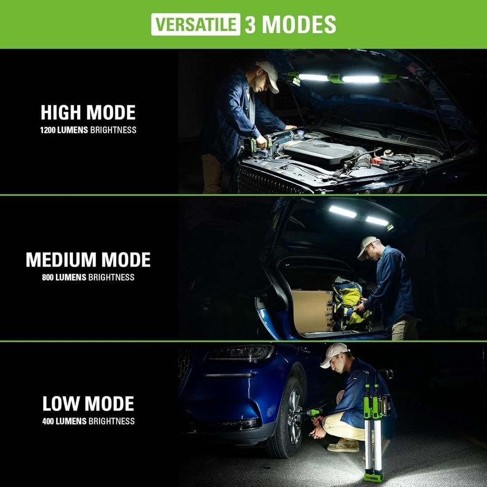 Greenworks 24V Max 1200 Lumens Under Hood Mechanic Work Light, Tool Only - Image 2 of 4