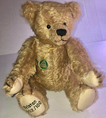 Teddy Bear Tristan Gold Mohair 2004 HERMANN-Coburg #2 of Limited Edition NEW COA