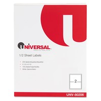 Universal Inkjet/laser Printer Labels 5 1/2 X 8 1/2 White 200/pack 80206 on sale Universal Inkjet/laser Printer Labels 5 1/2 X 8 1/2 White 200/pack 80206 on sale