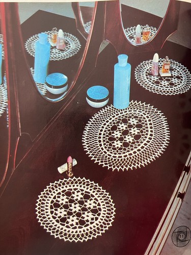 Magic Crochet Volume 1 Patterns Magazine 1980's Doilies Bedspreads Coaster RARE - Picture 8 of 24