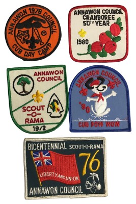 Annawon Council MA Lot of 5 Event Patches (ZA140)