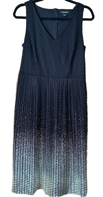 roz and ali cocktail dresses Roz and Ali Cocktail Dress Size 8 Black Gold Ombre Lace Overlay