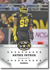10-Ct Lot 2015 NATREZ PATRICK Leaf US Army All-American Rookie RCs GEORGIA