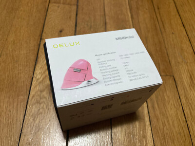 NEW Delux M618 Ergonomics Vertical Gaming Mouse 4000 DPI M618mini Wired PINK