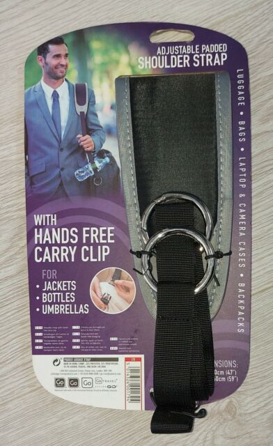 Adjustable Padded Shoulder Strap With Hands Free Carry Clip