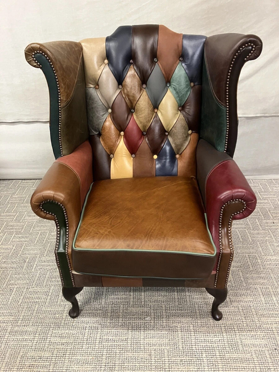 Unique Archer Highland Sherlock Queen Anne Patchwork Leather Wing