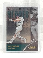 Matt Chapman 2021 Panini Absolute Baseball - Unsung Heroes - Oakland Athletics