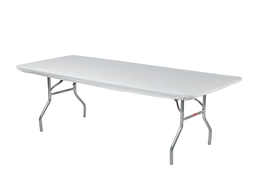 Kwik-Covers Rectangular Fitted Plastic Table Covers, 8' x 30