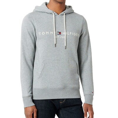 NWT TOMMY HILFIGER Mens Logo Pullover Fleece Hoodie Sweatshirt S