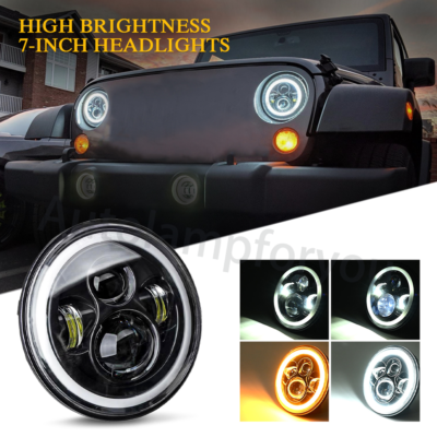 JKラングラーヘッドライト　ZHANOSI TJ CJ LJ LED 2個セット Amazon | uhonour 7インチヘッドライト ラングラーledヘッド