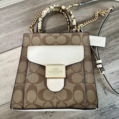 Coach C7227 Mini Pepper Crossbody In Signature Canvas In Light Khaki Chalk Multi - Picture 2 of 11