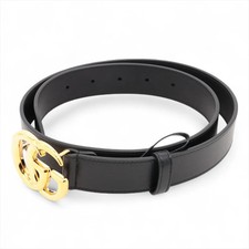 Gucci 414516 GG Marmont Belt 80 Leather Black