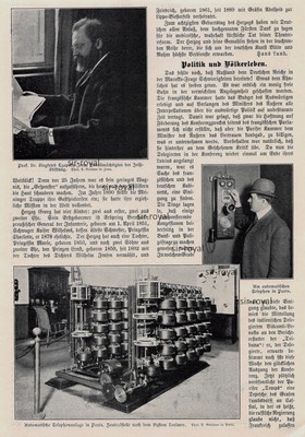 Automatische Telefon-Anlage Paris - System Lorimer - 1906 ~17x24cm -