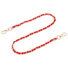 32" Purse Strap with Buckle for Shoulder and Cross Body Red Gold 