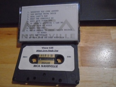 RARE PROMO Vince Gill CASSETTE TAPE When Love Finds U AMY GRANT Michael McDonald