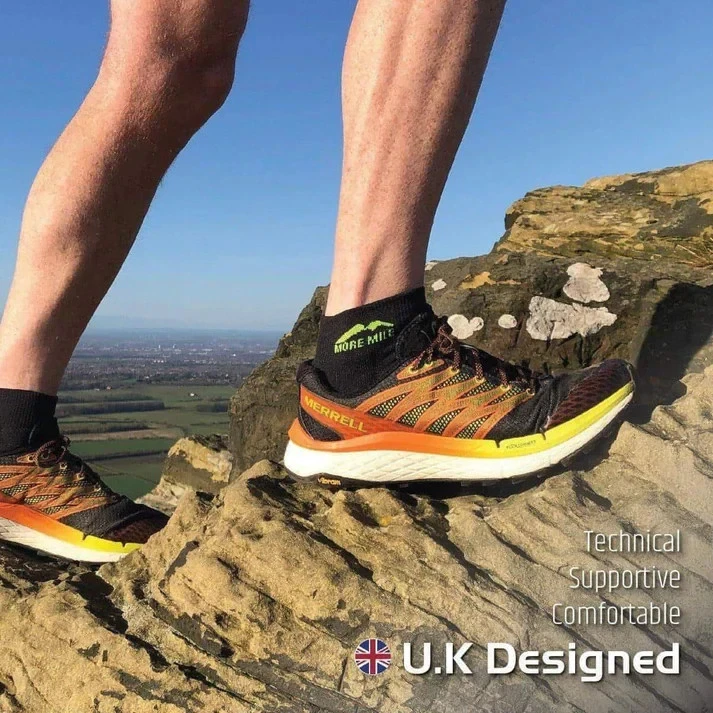 MENS RUNNING SOCKS BLISTER TWIN SKIN MORE MILE SOFT ANKLE SPORTS GYM 5 PAIRS - Image 3 of 4