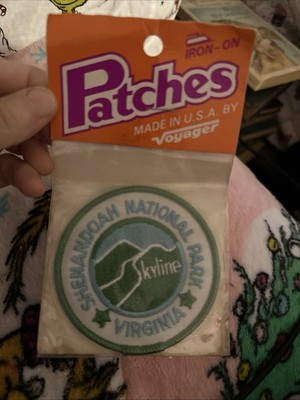 Vtg NEW Voyager Shenandoah National Park Skyline Virginia Iron On Patch USA Made