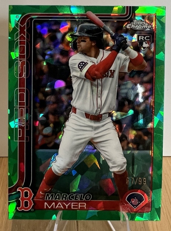 2025 Topps Chrome Update Sapphire - Marcelo Mayer #USC9 Green Refractor /99 (RC)