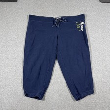 VTG Aeropostale Womens Sz XL Blue Y2K Cropped Low Rise Preppy Sweatpants Dance