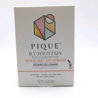 Electrolyte Powder Pique BT Fountain Beauty Yuzu Berry  Flavor Exp. 09/2026 NEW