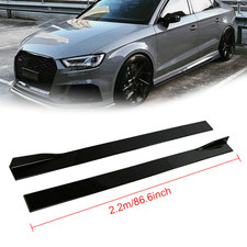 86.6 Side Skirts Extension Lip Gloss Black For Audi A3 S3 A4 S4 A5 S5 Rs5 A7 86.6 Side Skirts Extension Lip Gloss Black For Audi A3 S3 A4 S4 A5 S5 Rs5 A7