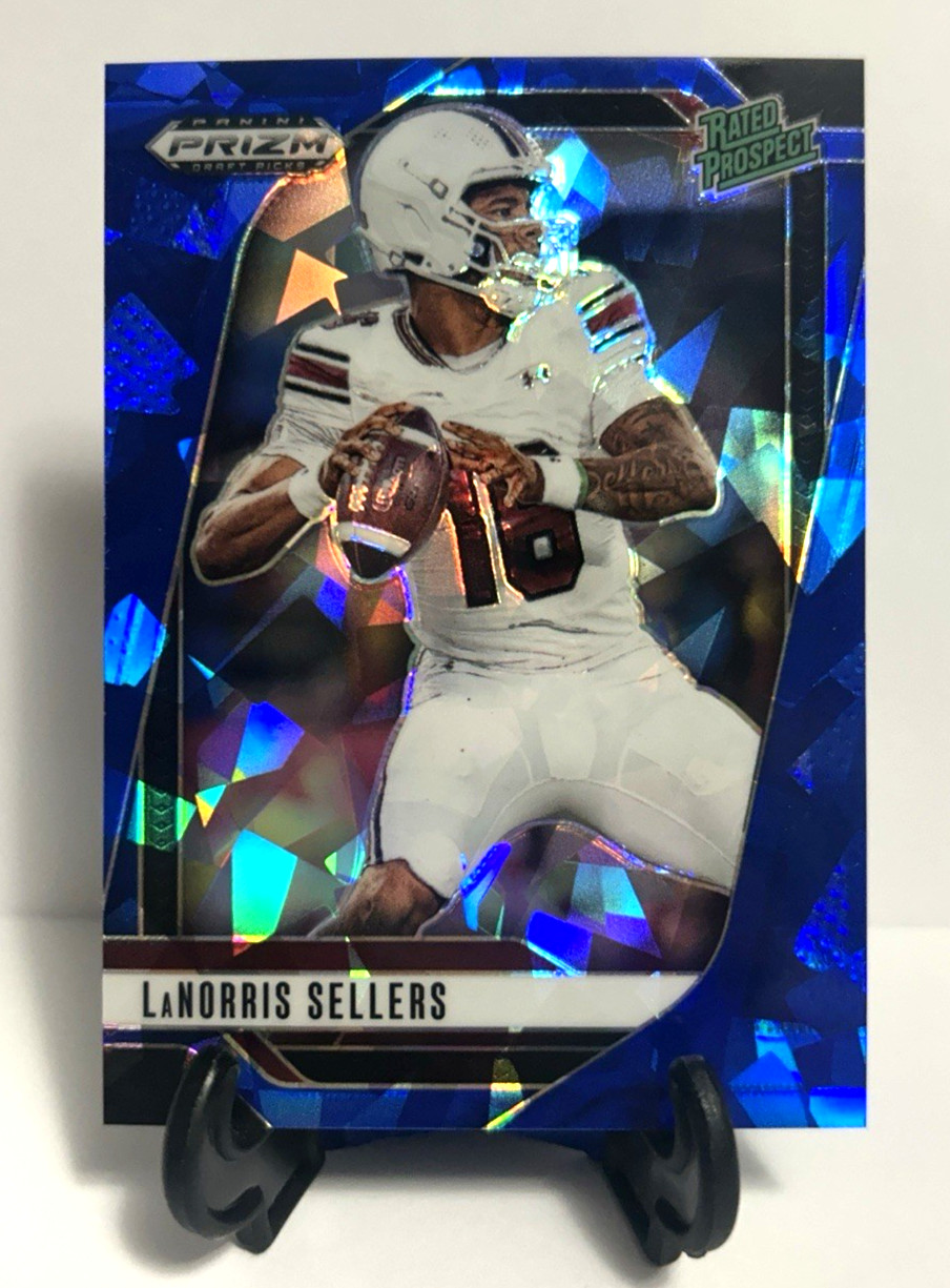 2025 Prizm Draft Picks LaNorris Sellers Rated Prospect Blue Ice /149 #165