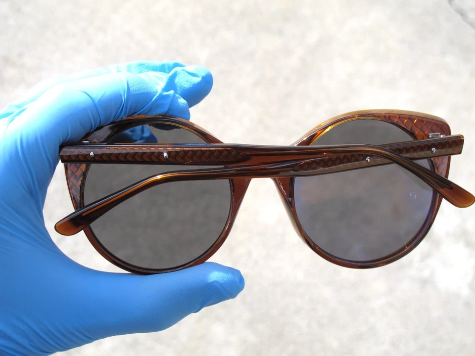 Gafas de sol Bottega Veneta BV0148S marrón ojo de gato con lente redonda ¡COMO NUEVAS con estuche! Foto 2 de 4