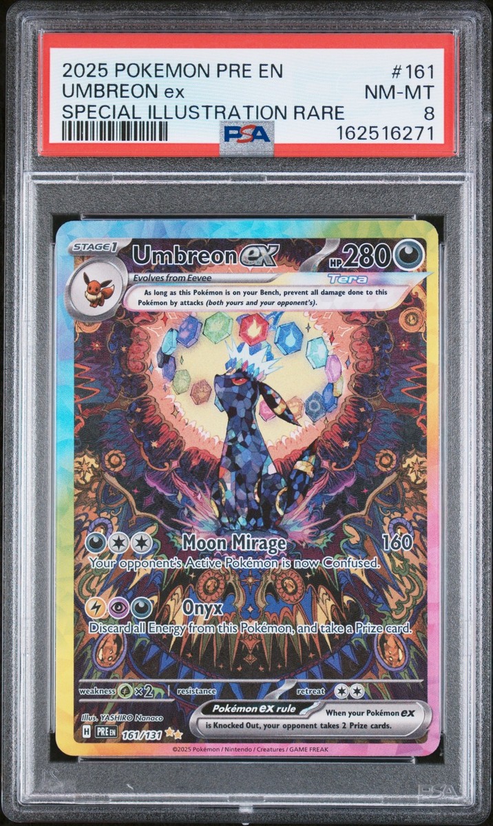 ポケモンカードゲーム Umbreon ex SIR PRE 161/131 JAPAN version Umbreon ex 161/131 Sv: Prismatic Evolutions Holo for sale online