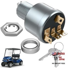 Golf Cart Ignition Switch with 2 Standard Keys, Fits 1981-UP EZGO TXT,