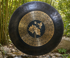 50 CM Lotus Carving Gong - Meditation, Yoga, Reiki &