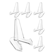 6Pcs 68mm Acrylic Trading Card Stands, Card Holder Mini Easels for Display