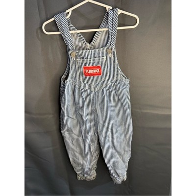 Blue Stripe Vintage Playskool Kids Overalls 24 month