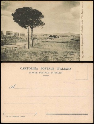 Cartoline Rom Roma Acquedotto di Claudio sulla Via Appia nuova 1900