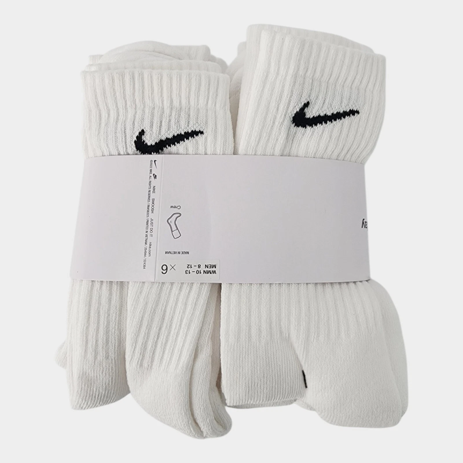 Nike Dri-Fit Cushion Crew Training Socks Size L Wmn 10-13 / Men 8-12 (6 Pair)