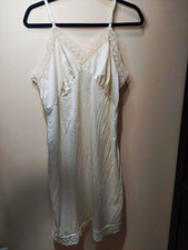 Sears Women's Nylon Full Slip Ivory Lace Trim Anti-Cling, Size XL 38