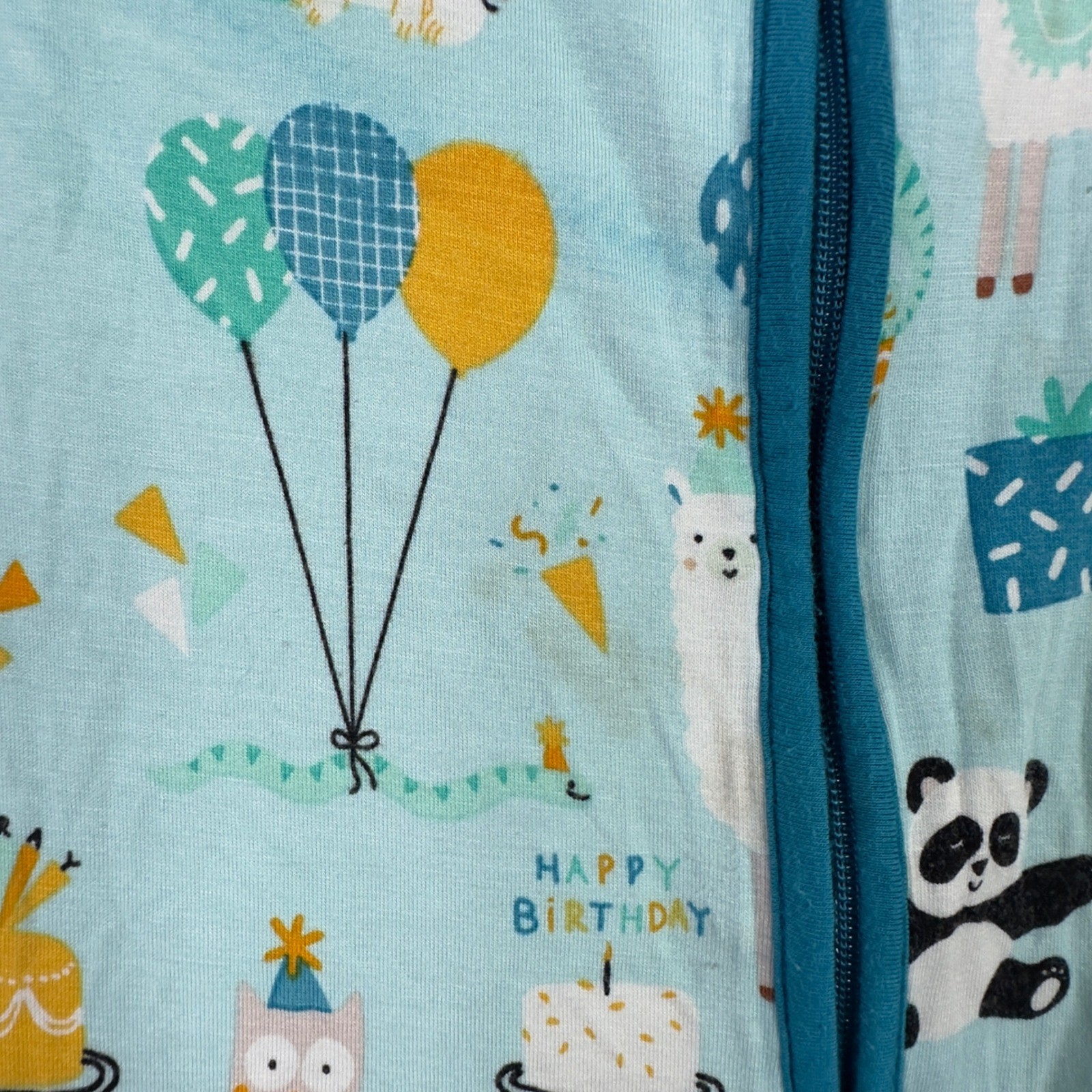 Little Sleepies 2PC Pajama Bundle 12-18M Bamboo Birthday Animal Panda Snowman