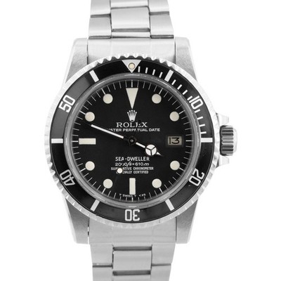 1978 PAPERS Rolex Sea-Dweller MK2 RAIL DIAL 40mm Stainless Steel Watch 1665 BOX