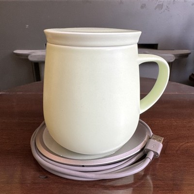 OHOM Ui Self-Heating Mug Set w/Lid, Charging Pad & Cable Verde Green No adapter