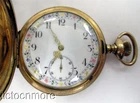 ANTIQUE ILLINOIS SEARS ROEBUCK CHICAGO SPECIAL GARLAND DIAL HUNTER POCKET WATCH