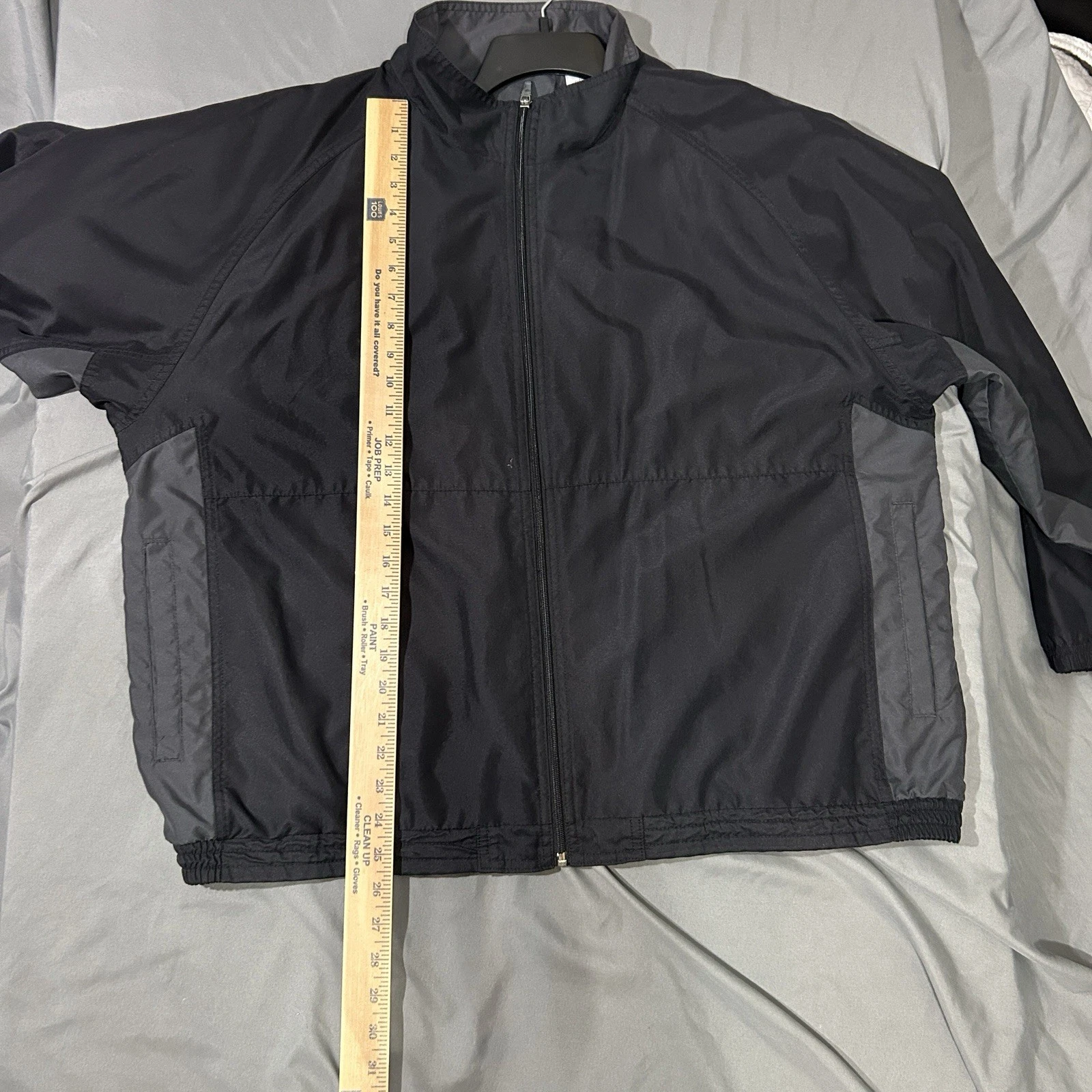 Simply For Sports Men's Windbreaker XL Black/Gray Colorblock Full Zip Mesh Line - product detail image 10
