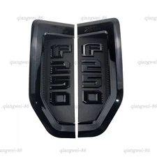 2x Black For 2017-2022 F250 XL Emblems DRIVER &PASSANGER Side Fender Badge