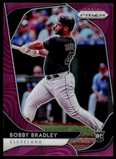 2020 Panini Prizm Bobby Bradley 39 Purple Prizm RC Cleveland Indians