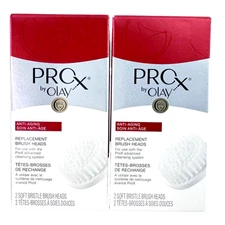 4 x Olay ProX Anti-Aging Replacement Brush Heads (2 in each box) New & Sealed
