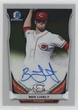 2014 Bowman Chrome Prospect Auto Ben Lively #BCAP-BL Auto 6o3