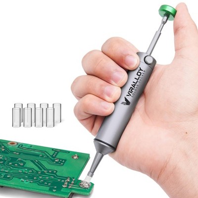 Solder Sucker Tool No Clog Silicone-Tip Manual Desoldering Pump Soldering Acc...